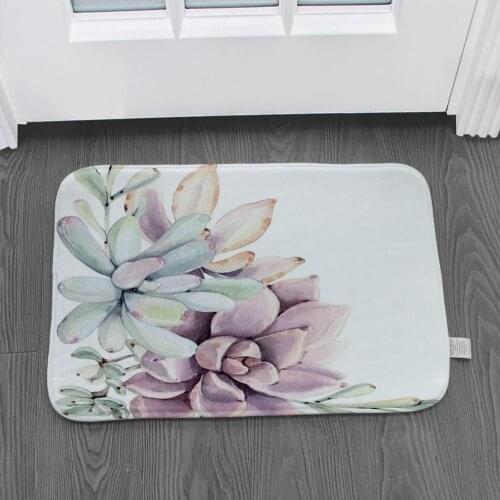 40*120cm Carpet Succulent Cactus Anti-slip Carpet Door Mat Washable Door Mat Outdoor Kitchen Living Room Floor Mat Carpet