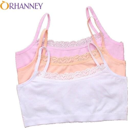5pcs/lot Teenage Kids Bra Girls Underwear Clothing Cotton Teen Sports Bra Puberty Girl Training Bras