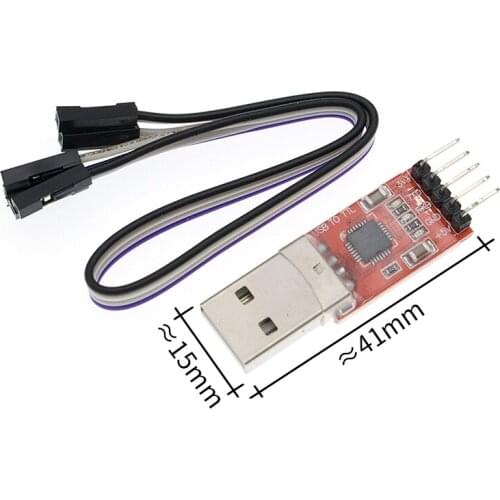 50sets/lot Free Shipping + CP2102 Serial Converter USB 2.0 To TTL UART 6PIN Module with Dupont line