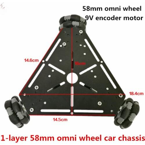58/100mm Nylon Omni Wheel Large 4WD 1/2/3 Layer Metal Robot Car Chassis Kit DC Motor With Encoder Speed Feedback DIY Heavy Load