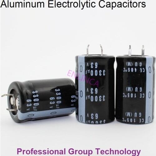 15pcs EC511 Good quality 63v3300uf Radial DIP Aluminum Electrolytic Capacitors 63v 3300uf Tolerance 20% size 22x30MM 20