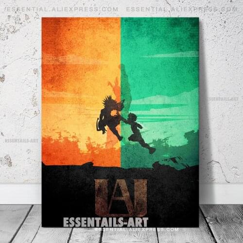 My hero Academia Rival Deku Kacchan Anime Manga Poster Wall Art Print Picture Living Room Home Decor Painting Decoration Canvas