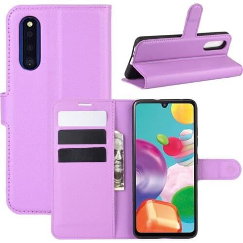 100pcs Litchi Pattern Wallet Leather Cover Flip Card Slot Case For Samsung Galaxy A21S A01 Core A11 A21 A31 A41 A51 A71 A81 A91