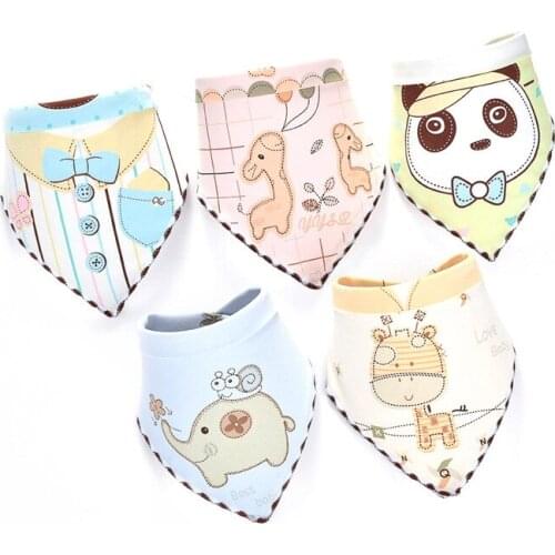 Baby Bibs Waterproof Triangle Scarf Cotton Toddler Boy Drool Bib Muslin Burp Cloth Newborn Girl Saliva Towel Kids Feeding Bib