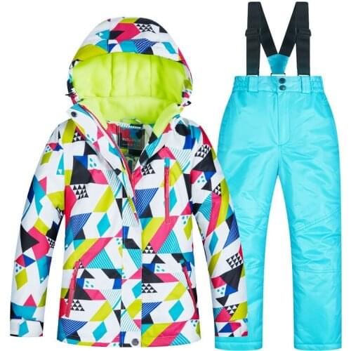 Children Thermal Skiing Sets Outwear Pant Windproof Warterproof Boys Girls Snowboard Suits Kids Winter Sets set de snowboard