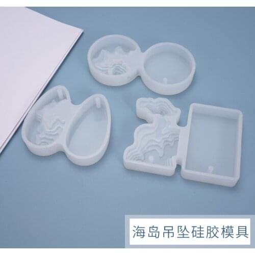 Diy Crystal Drop Glue Mold Island Creative Ladder Field Round Water Drop Silicone Mold Wholesale Molds