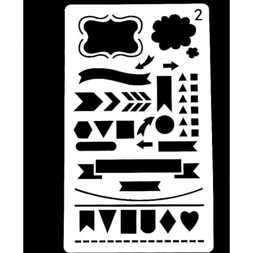 DIY Scrapbooking Flag Lace Traffic Signal Drawing Spray Template Home Garden Arts Crafts Digital Plastic Label Embossing Folders