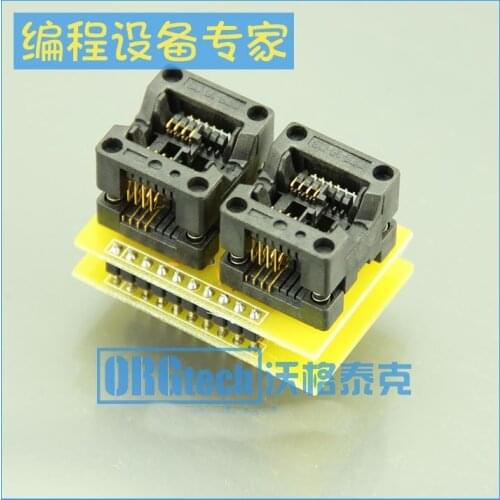 Dual Slot 8-pin SOP8 Narrow Body to DIP8 Programming Adapter Memory IC Adapter