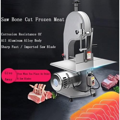 HC-001 Commercial Desktop Bone Saw Machine Chop Chops Frozen Fish Meat Cutting Machine Electric Bone Cutting Machine