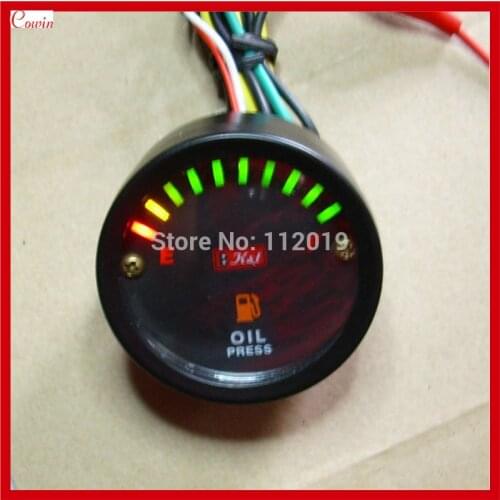 New Unversal Refit 12v / 24v Motorcycle Car Oil Fuel Gauge LED Oil Fuel level Meter Scale Display Indicator