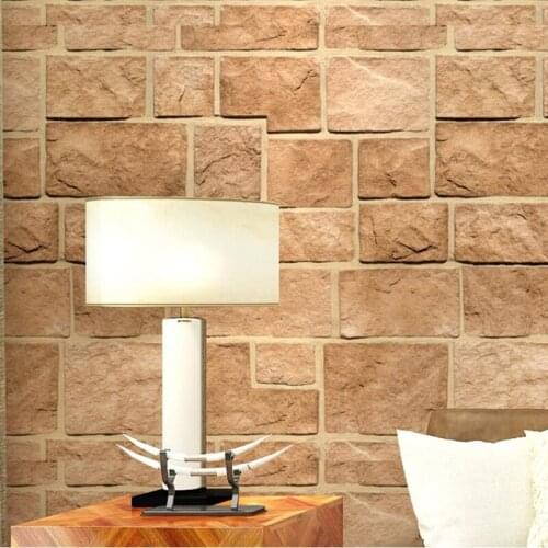 Brick Stereoscopic Stone 3d Wall Paper Rolls Restaurant Clothing Store Background Vinyl Wall Papers Home Decor Papel De Parede