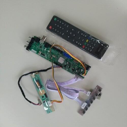 Kit for LP154W01-TLA2/TLA1 Digital USB AV TV Controller board LCD Panel 1280X800 DVB-C DVB-T HDMI VGA 30pin 1 CCFL 15.4"