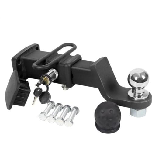 Trailer Hook Kits Trailer Arm Square Tube Hitch Receiver Trailer Lock & Bolt Square Base Connector Converter Trailer Arm