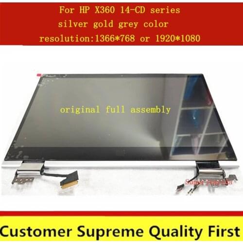 Original 14" For HP X360 14-CD series LCD screen touch assembly 14-CD0520SA 14-cd0524sa 14-cd0522sa 14-cd0505sa HD FHD