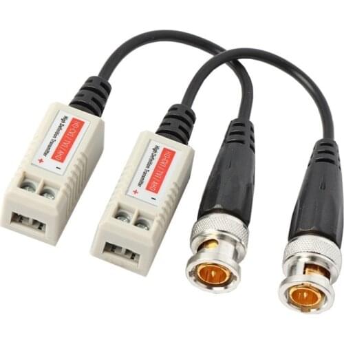 BNC100 Video Balun Passive Transceivers 200M Range For HDCVI/AHD/TVI camera Twisted BNC CCTV UTP Balun BNC Cat5 CCTV UTP