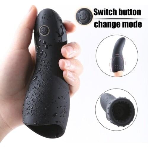 Penis Delay Training 10 Speed of Male Masturbator Prostate Massager Orgasm Glans Stimulation Product for Male Adult