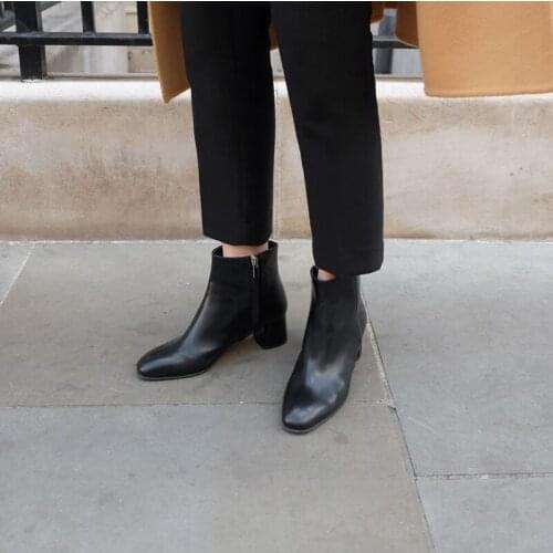 Multicolor Round Head Thick Heel 2020 Autumn and Winter Elastic Suede Boots 4CM/6CM Handmade Fashion Boots Size 33-42