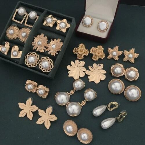 Vintage Styles Metal Zinc Alloy 2020 New Pearls Exquisite Earrings Party Holidays Jewelry