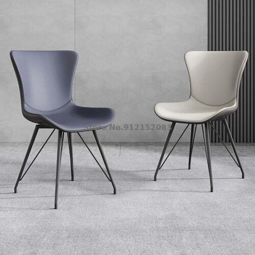 Modern minimalist dining chair boutique home living room chair hotel coffee western restaurant makeup backrest wrought iron back