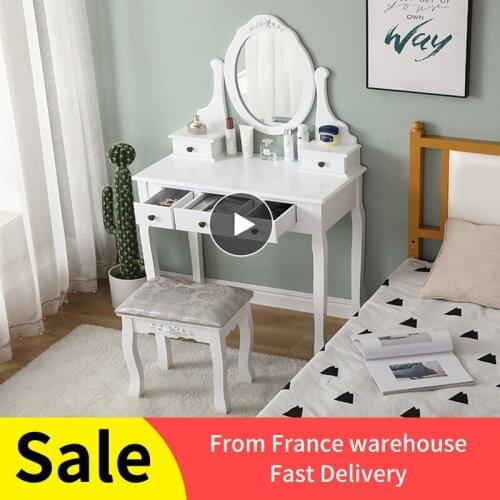 Modern Style Dressing Table With Stool 75x40x138CM Makeup Table Elegant Fashionable Dresser Table Home Bedroom Furniture HWC