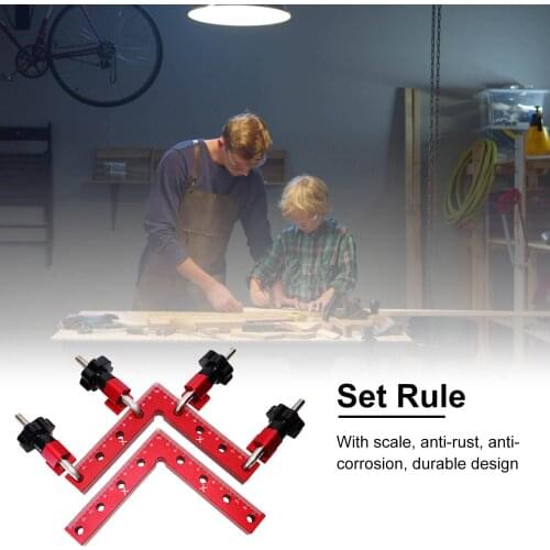 90degree Right-angle Clamp Set Wood Angle Clamps Woodworking Corner Clamp Right Clips Aluminum Alloy Positioning Ruler Positione