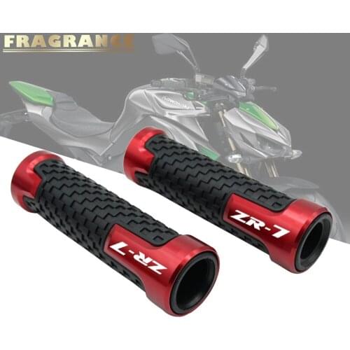 Universal 22mm 7/8'' CNC Aluminum Rubber Motorcycle Anti-Skid Handle Grips grips handlebar for KAWASAKI zx-7r Z800 ZR800 Z900RS