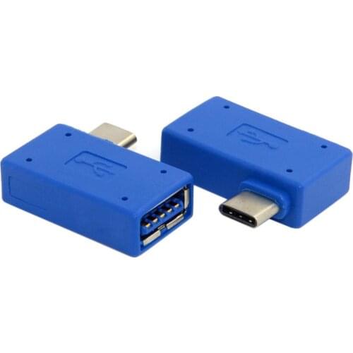 USB-C Type-C to USB 3.0 Female OTG Adapter Right Angled 90D for Laptop & Phone