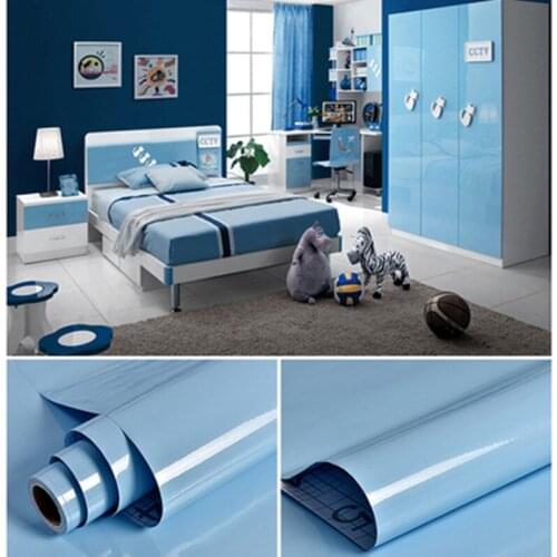 Thickened Vinyl Film Waterproof Stickers Self Adhesive Wallpaper Furniture Renovation Stickers Wardrobe Cabinet 3D Wall Sticker