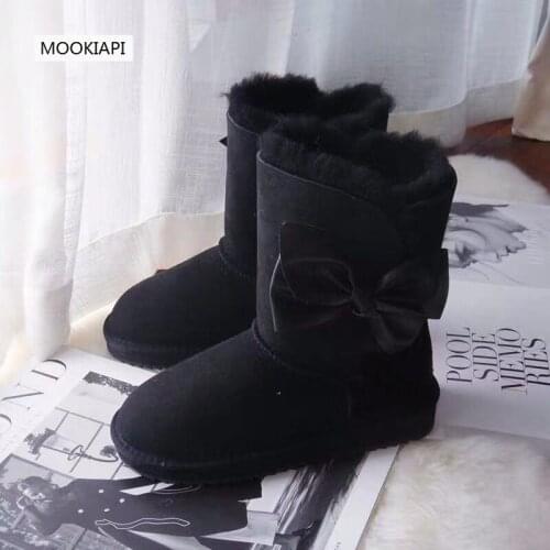 In 2019, Chinas latest sheepskin and wool womens snow boots, 100% pure wool womens snow boots, 5 colors, free delivery