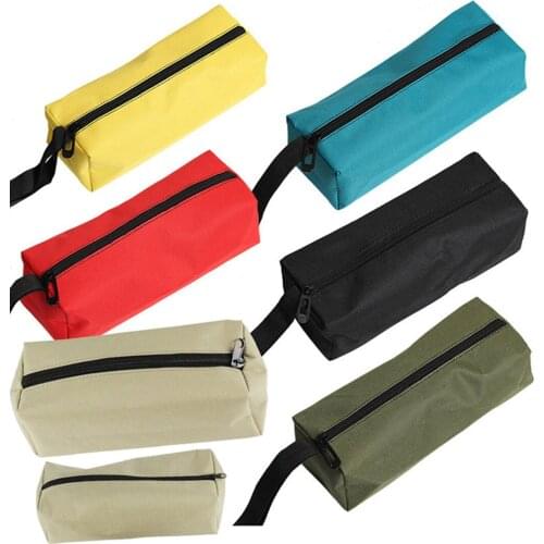 Oxford Canvas Waterproof Storage Hand Tool Bag Screws Nails Drill Bit Metal Parts Fishing Travel Makeup Organizer Pouch Bag