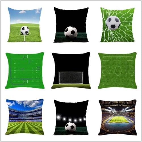 XUNYU 18 Inch Hobbies Sports Football Pattern Decoration Pillowcase Sofa Cushion Cover XL018