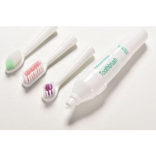 1 Set Practical Battery Operated Electric Toothbrush With 3 Brush Heads Oral Hygiene Portable Tooth Brush