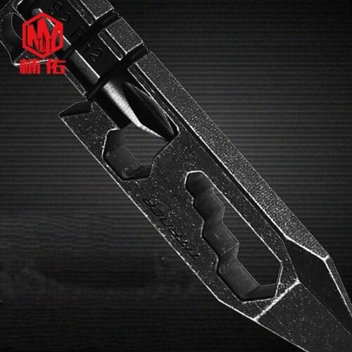 1PCS EDC Titanium Alloy Outdoor Survival Corkscrew Multifunctional Pocket Portable Screwdriver