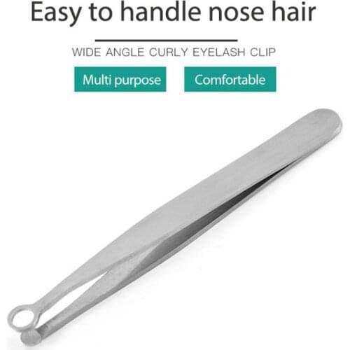 1pcs Stainless Steel Round Nose Hair Clip Nose Hair Trimmer Eyebrow Tweezer Face Nose Hair Removal Clip Makeup Cosmetic Tool