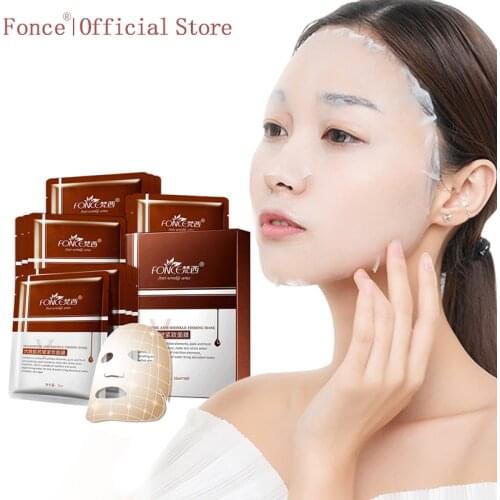 Fonce Repair type Anti Wrinkle Silk Facial Mask Moisturizing Lifting Firming Face Six peptides Anti Aging Sheet Mask 10 Piece