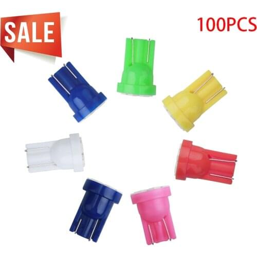 100pcs T10 W5W 194 501 1206 8SMD LED Car Light 3000K6000K Auto Wedge License Plate Lamp Dome Bulb White Green Blue Red 12V Diode