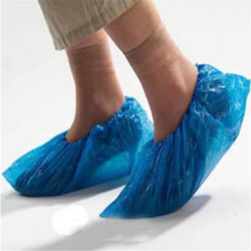 20pcs/lot Hot Sale New Blue Disposable Plastic Rain-Proof Waterproof Shoe Covers