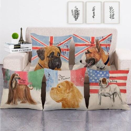 45cm*45cm Design of pet dog linen/cotton throw pillow covers couch cushion cover home decorative pillow covers