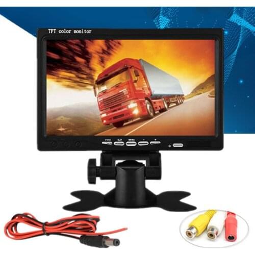 7" TFT Color Screen LCD Digital Monitor Backup Reverse Camera Car Rear View DVD Video Recorder