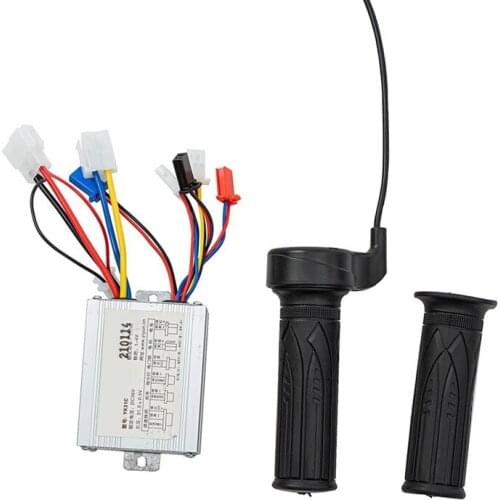 Electric Bike Scooter Accessories Motor Brushed Controller & Throttle Twist Grip For Electric Scooter Bike 350W