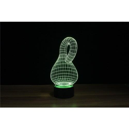 Free Shipping Led Christmas Decorative Night Light 3D for Children Gift Calabash Shape with FCC and UL Certificate YJM-2924