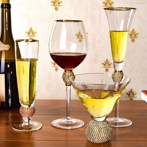 Phnom Penh Red Wine Glass Champagne Glass Creative Retro Diamond Wine Glass Cocktail Glass Goblet Wine Set