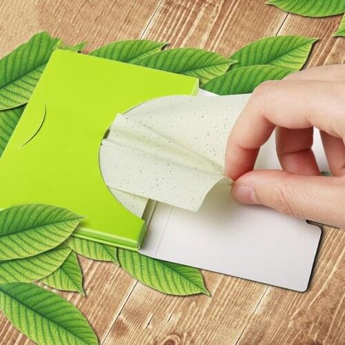 100pcs Korea Fragrant Tissue Paper Face Oil Absorbing Paper Premium Handy Plant Fibres Breathable Oil Blotting Paper Face Tools