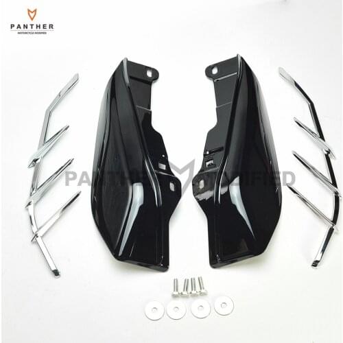 Black ABS Motorcycle Mid-Frame Air Deflectors Trims case for Harley Electra Street Glide Limited FLHTK Road King 2009-2017