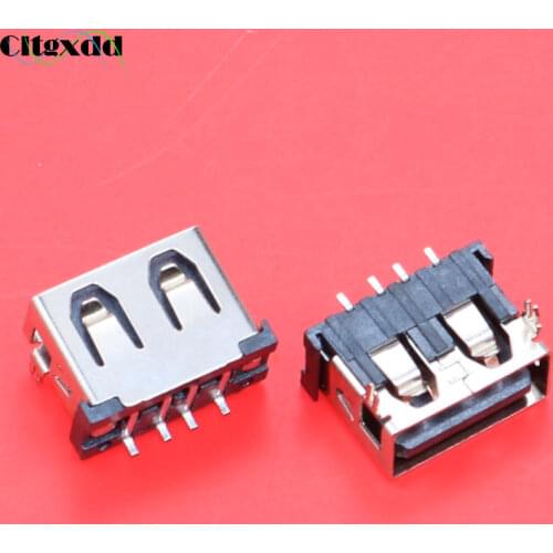 Cltgxdd 2.0 USB Type-A Female PCB Socket Connector for Lenovo / Asus / Dell / HP .... Laptop USB jack Port Short body 1cm 10mm