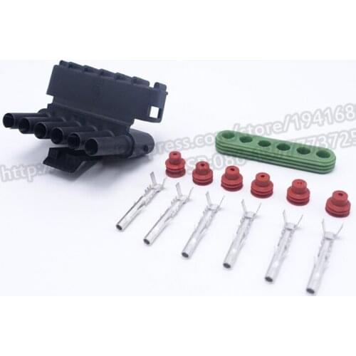 Delphi Weatherpack Style 2.5 Series 6 Positions Auto Connector Male Electrical Truck Connectors Plug For Car Motorcycle Ect