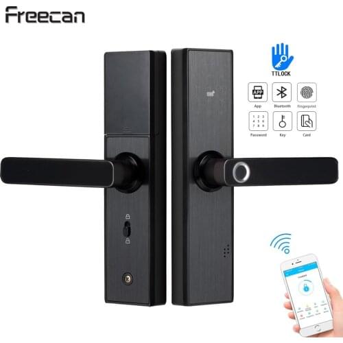 Bluetooth Electronic Smart Door Lock,TTLock App, Security Biometric Fingerprint Intelligent Lock With Password RFID card