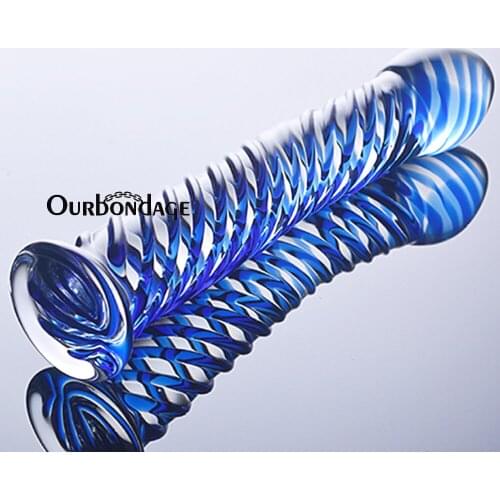 Ourbondage Helix Glass Anal Bead Butt Plug Dildo For Men Women Fetish Flirting BDSM Sex Toy