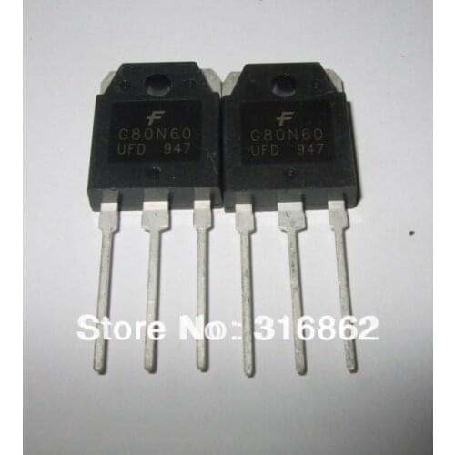 G80N60 SGH80N60UFD 80A 600V IGBT Transistor TO-247 10PCS/LOT Free Shipping transistor diode module RELAY