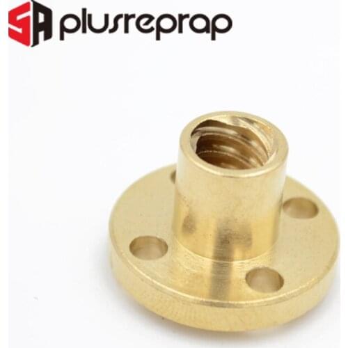 3D Printer Parts Brass Flange Nut For CNC 3D Printer Reprap T8 Lead Screw 8mm Lead 8mm Lead 4mm or 2mm